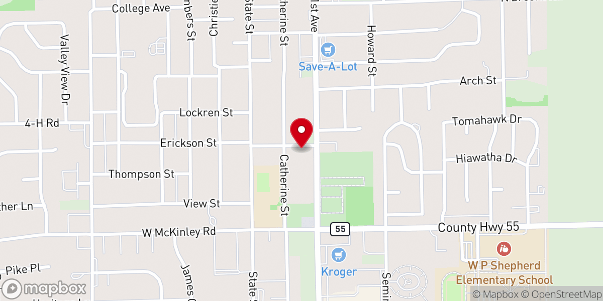 Map showing location of Ottawa First Assembly Of God