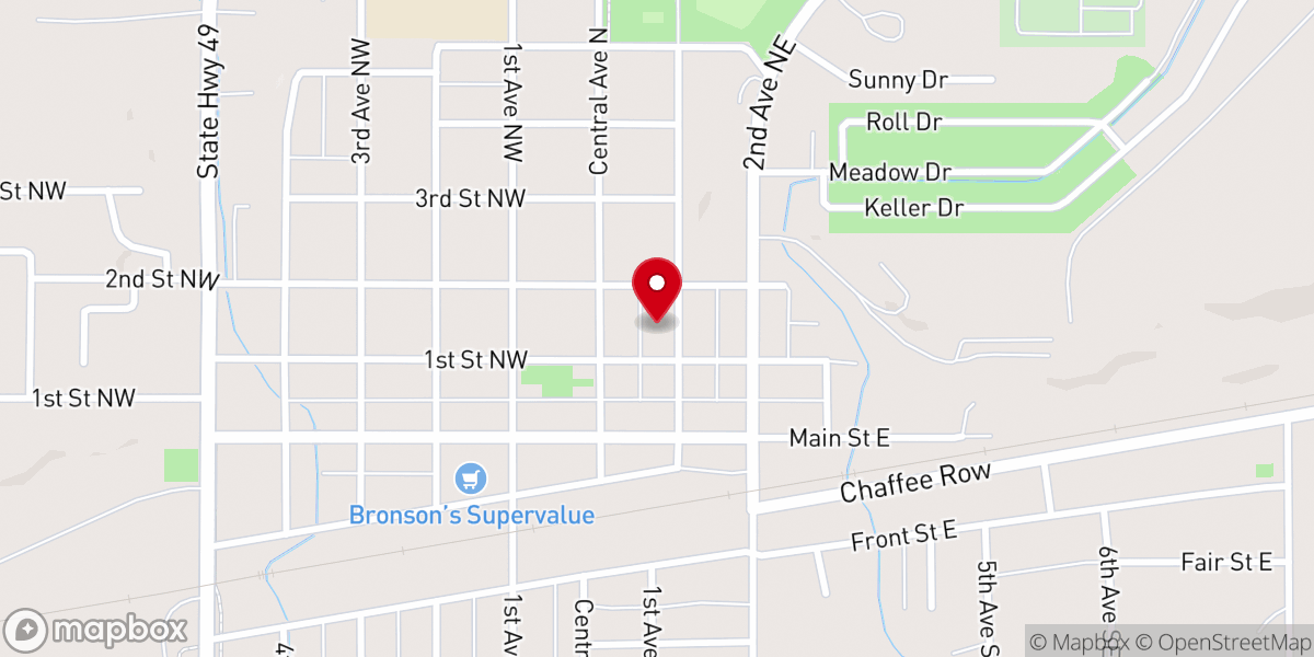 Map showing location of Church of God Parsonage