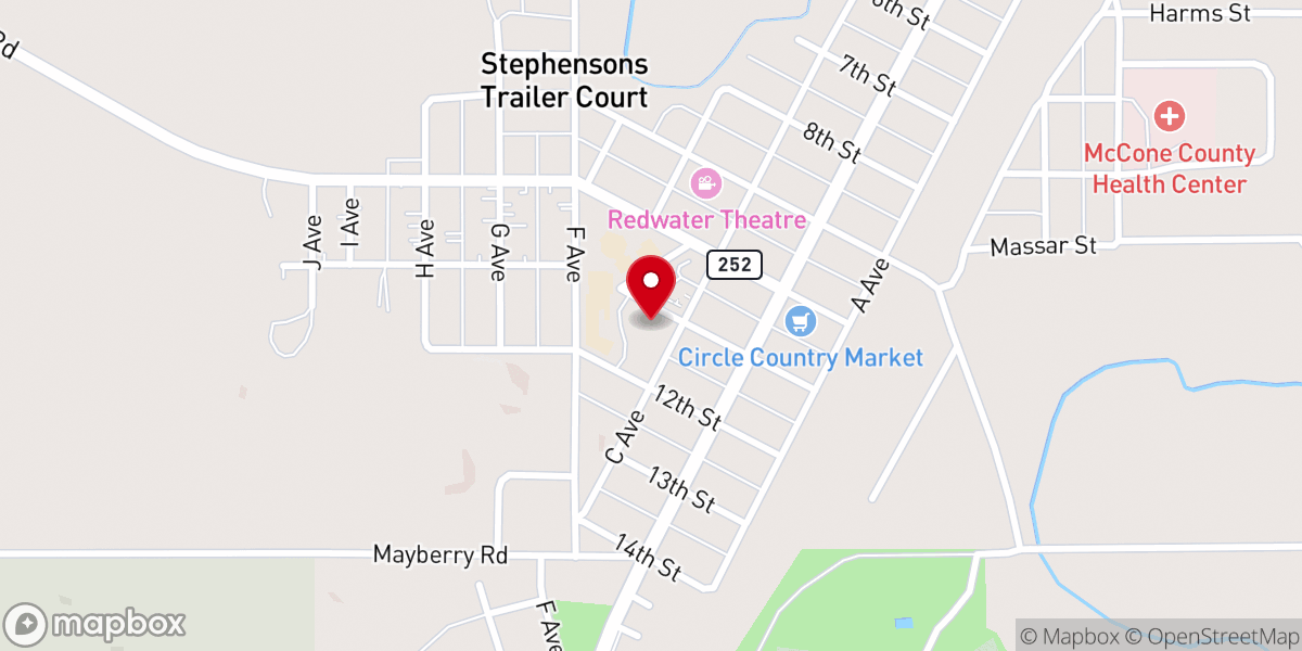 Map showing location of Saint Francis Xavier Catholic Church