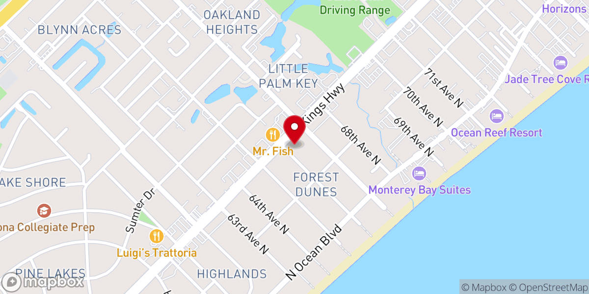 Map showing location of First Church of Christ, Scientist