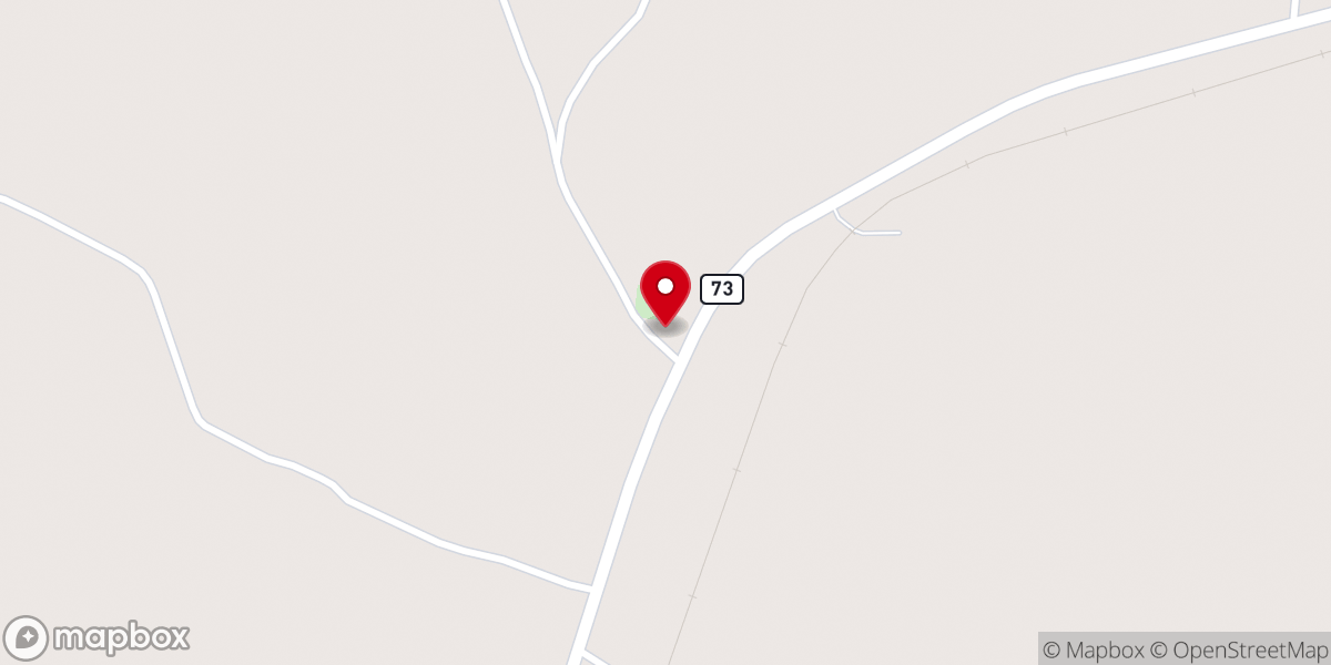 Map showing location of Union Springs Baptist Church
