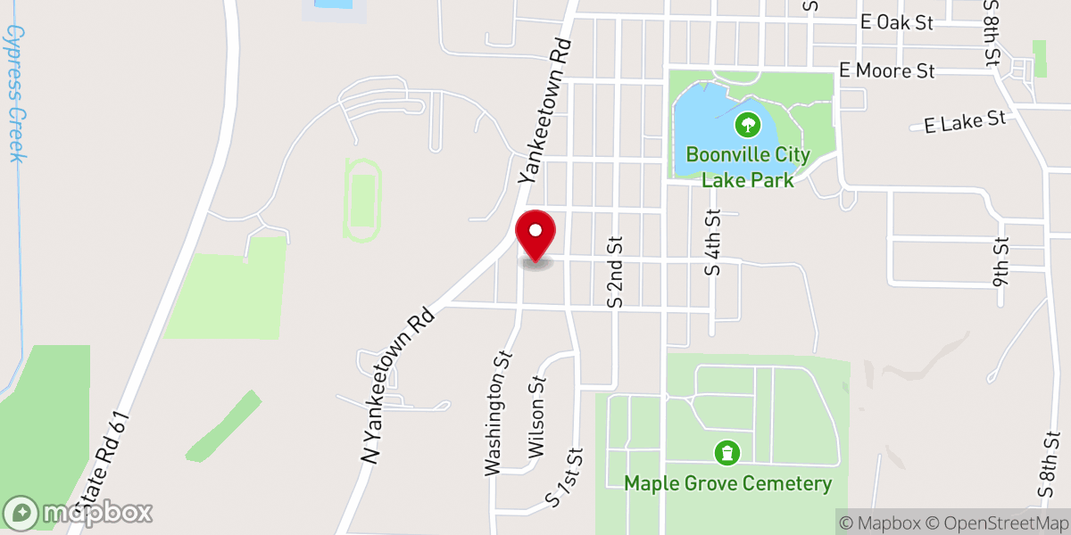 Map showing location of Hillside Haven