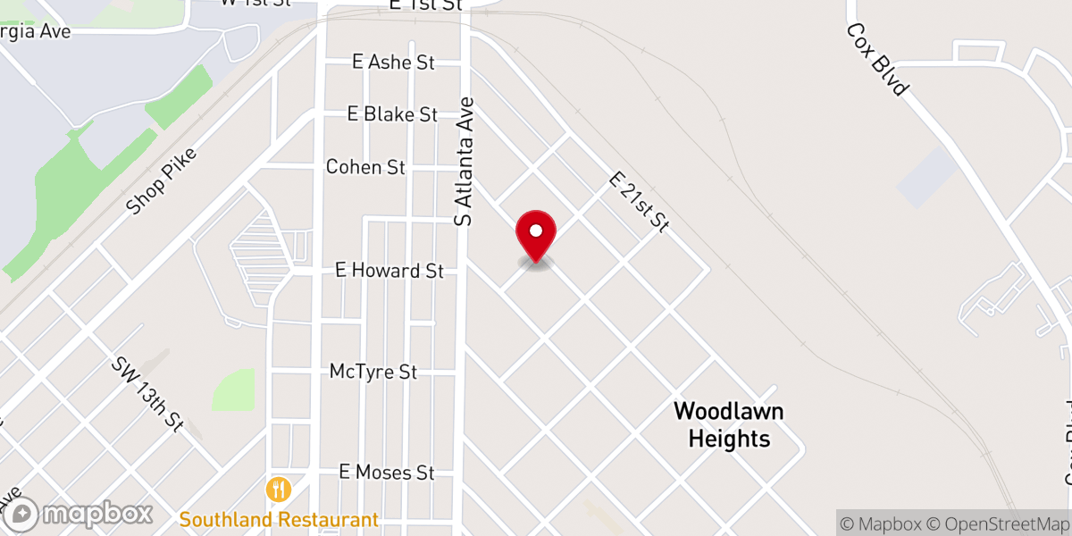 Map showing location of Healing Fountain Apostolic Church
