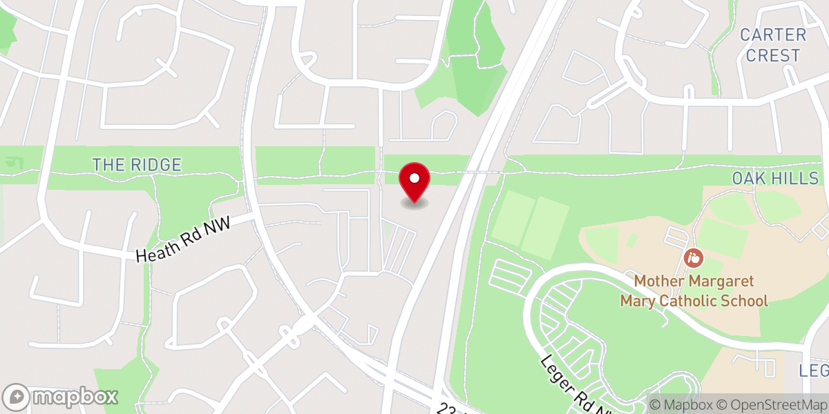 Map showing location of STM's Mission for our new SW Edmonton Parish