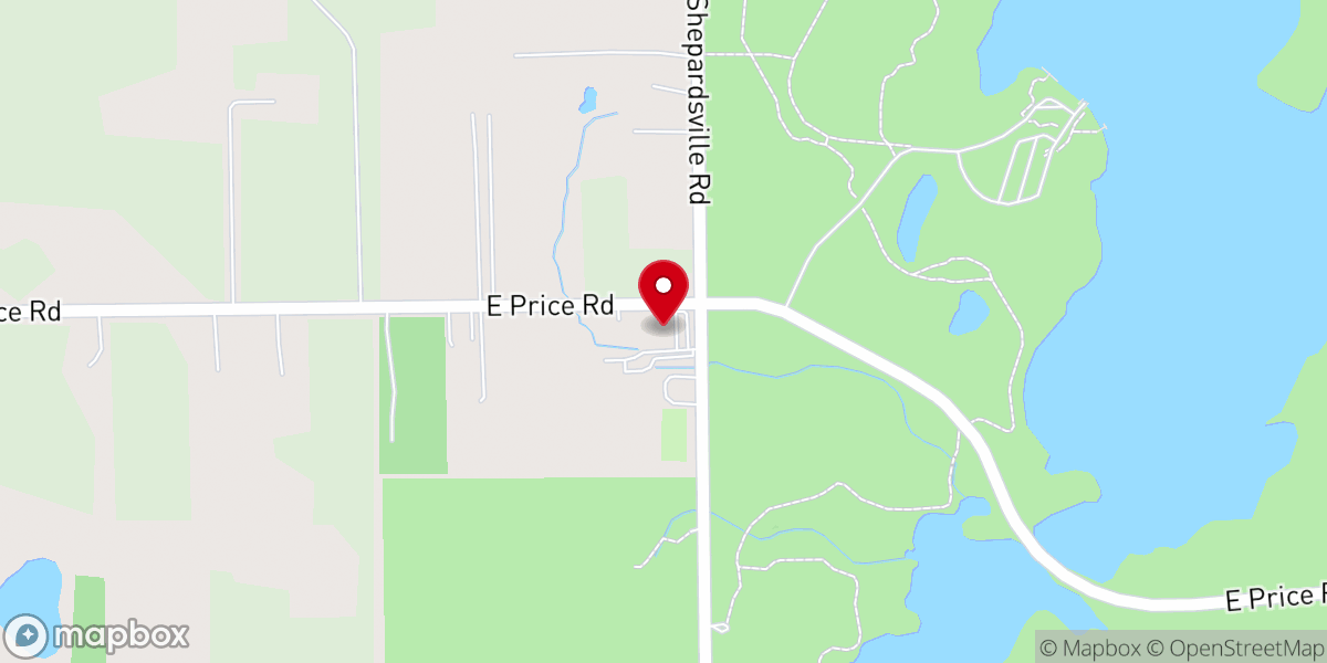 Map showing location of Grove Bible Church