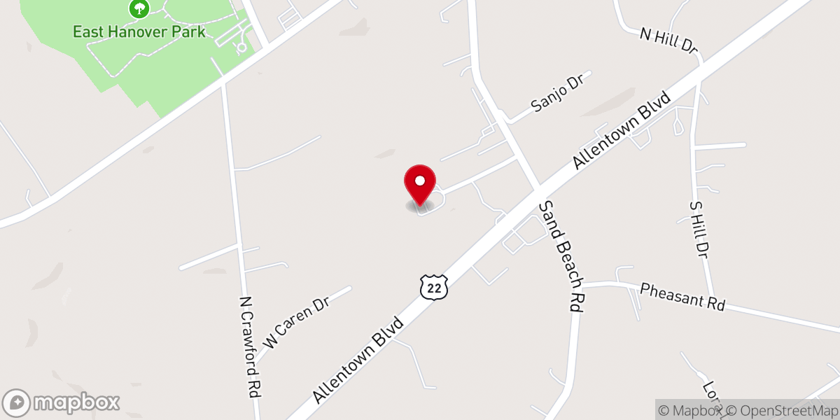 Map showing location of Providence Mennonite Church