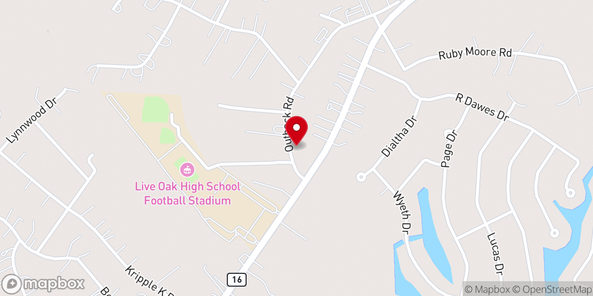 Map showing location of St Peter Baptist Church