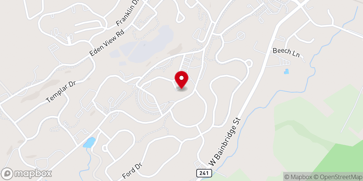 Map showing location of Grand Lodge Hall, Masonic Village
