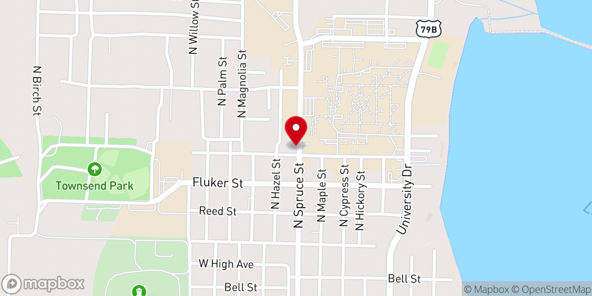 Map showing location of Chapel Hill Church