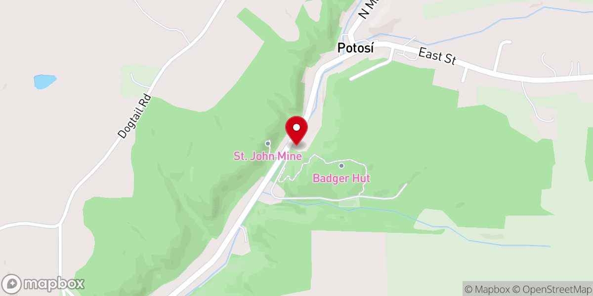 Map showing location of Saint Thomas Catholic Church