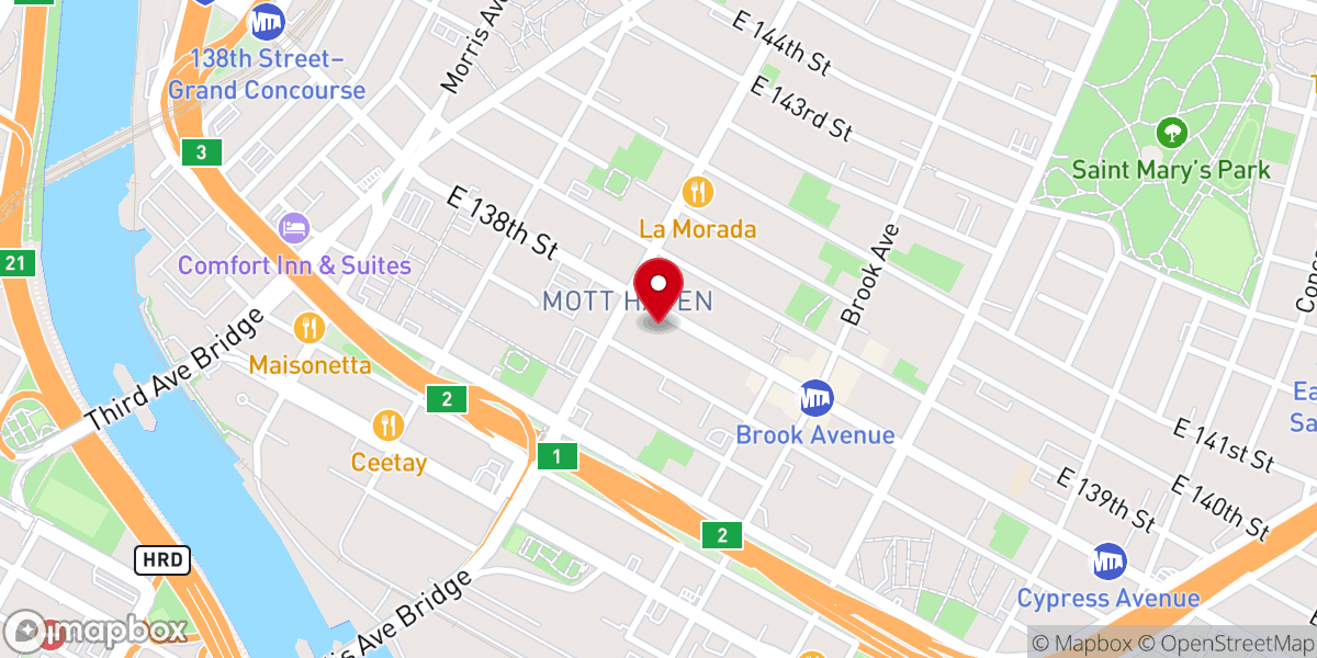 Map showing location of CPC of the WMM - Bronx Ny - One Inc