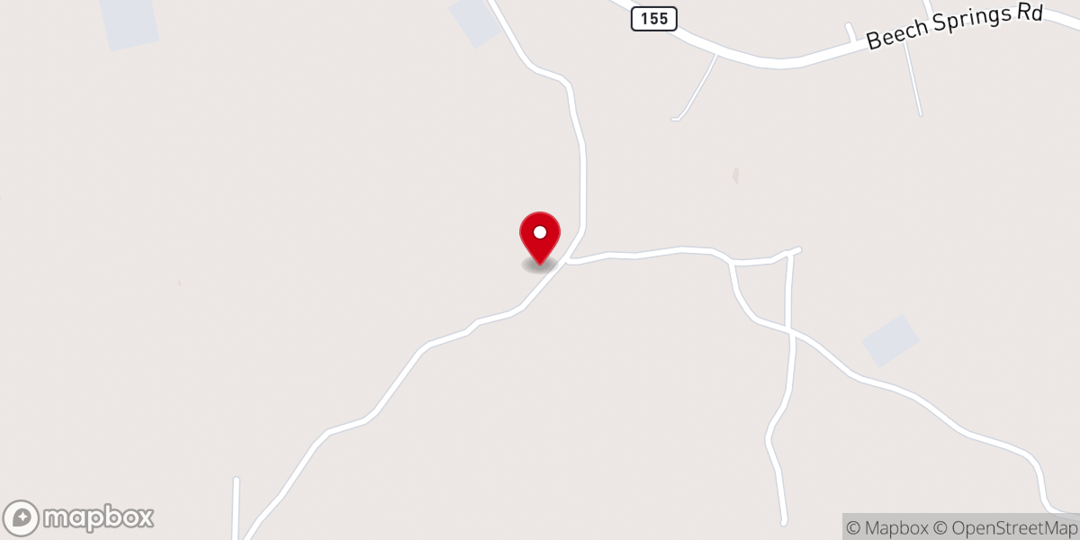 Map showing location of New Bethany Baptist Church