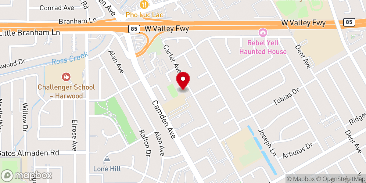 Map showing location of Quicksilver Church