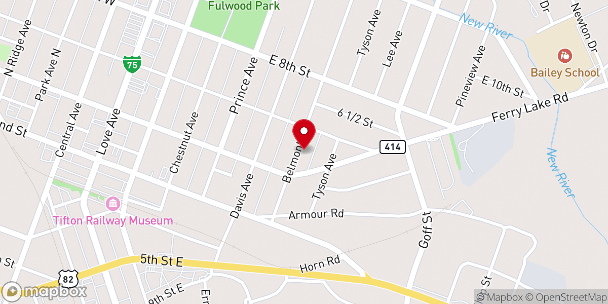 Map showing location of Church of God