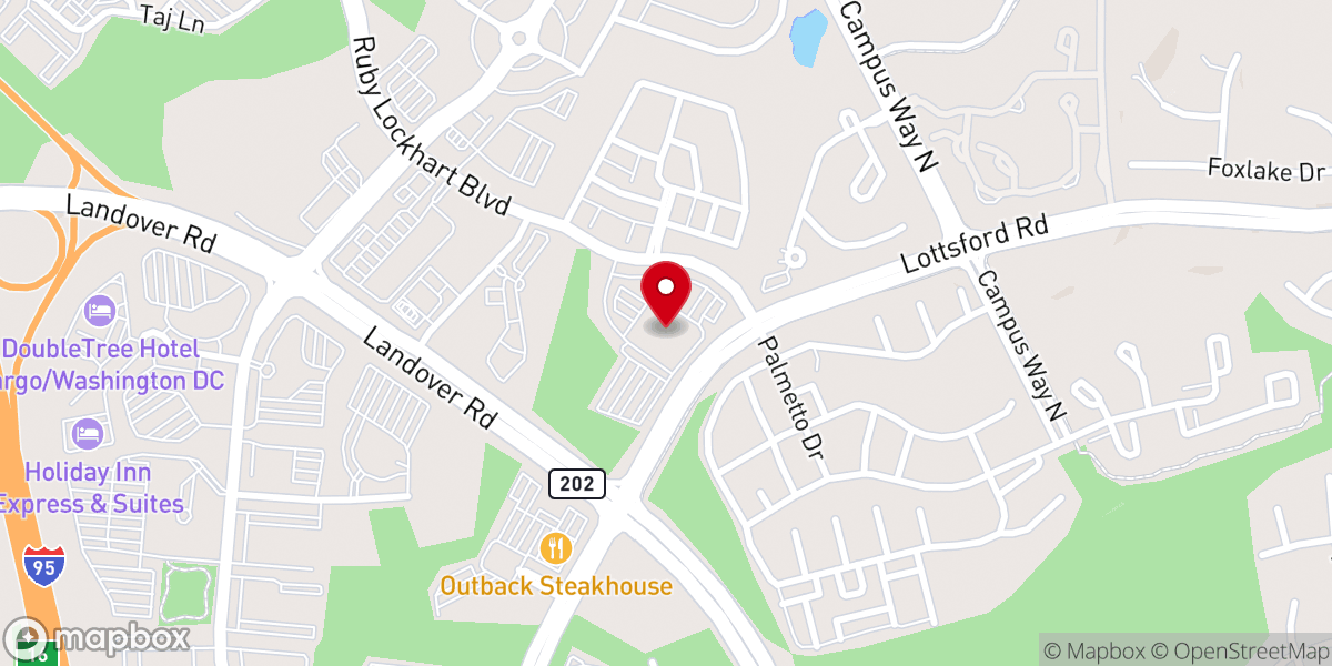 Map showing location of Woodstream Church