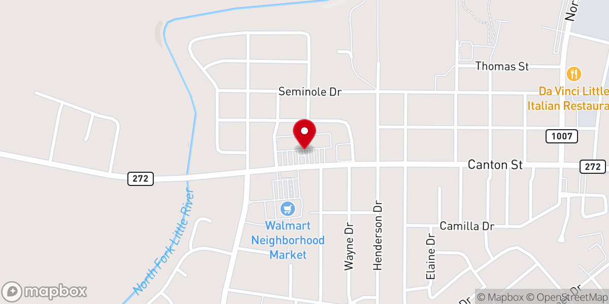 Map showing location of Hopkinsville Foursquare Church