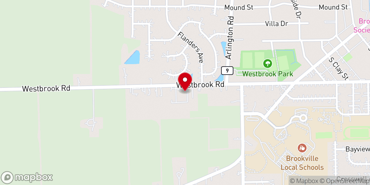 Map showing location of Brookville Grace Brethren