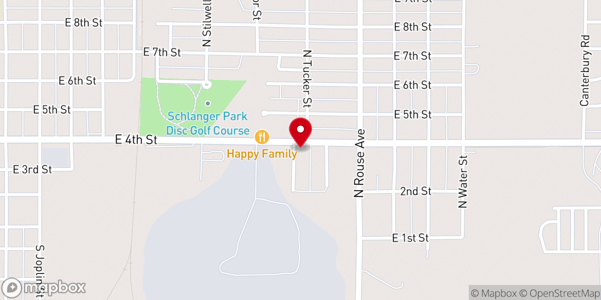 Map showing location of Christ's Community Church
