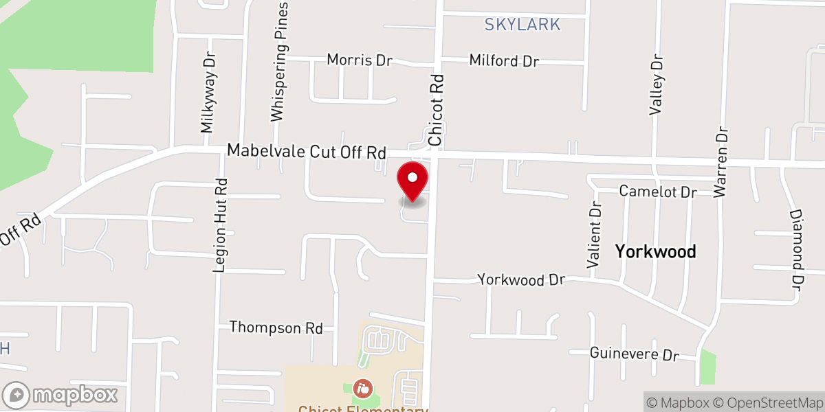 Map showing location of Trinity Church of the Nazarene