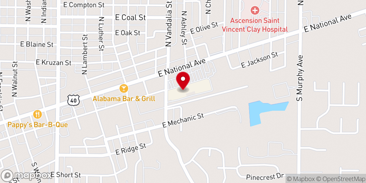 Map showing location of Forest Park Plaza