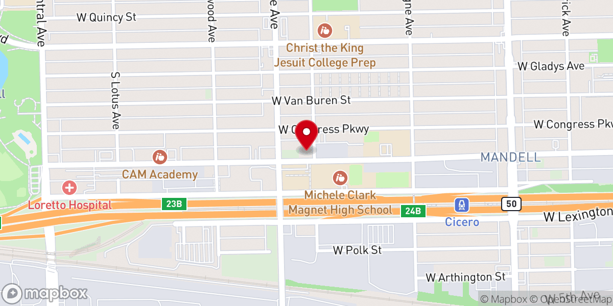 Map showing location of Build up Community Outreach