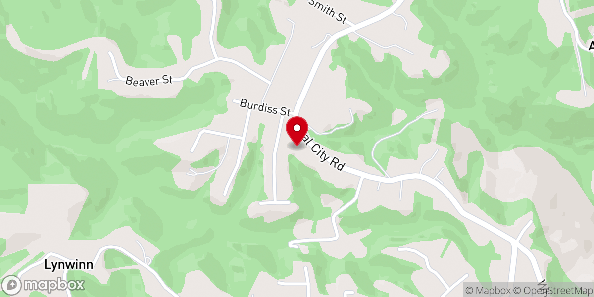 Map showing location of Coal City Freewill Baptist Church