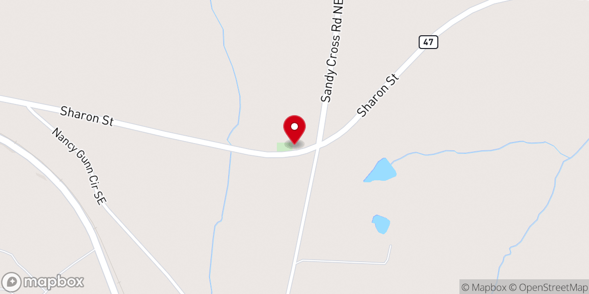 Map showing location of Jennings Baptist Church