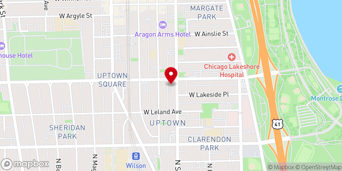 Map showing location of Peoples Church of Chicago