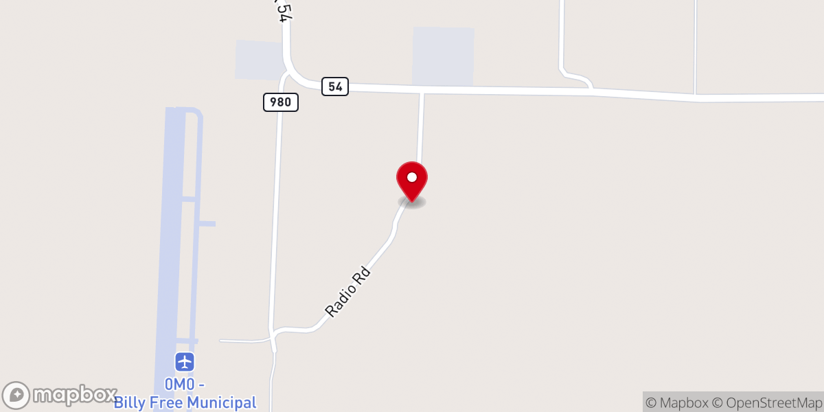 Map showing location of Oems Free Gift Church