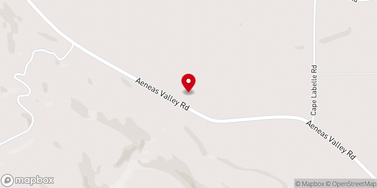 Map showing location of Aeneas Valley Evangelical Free Church