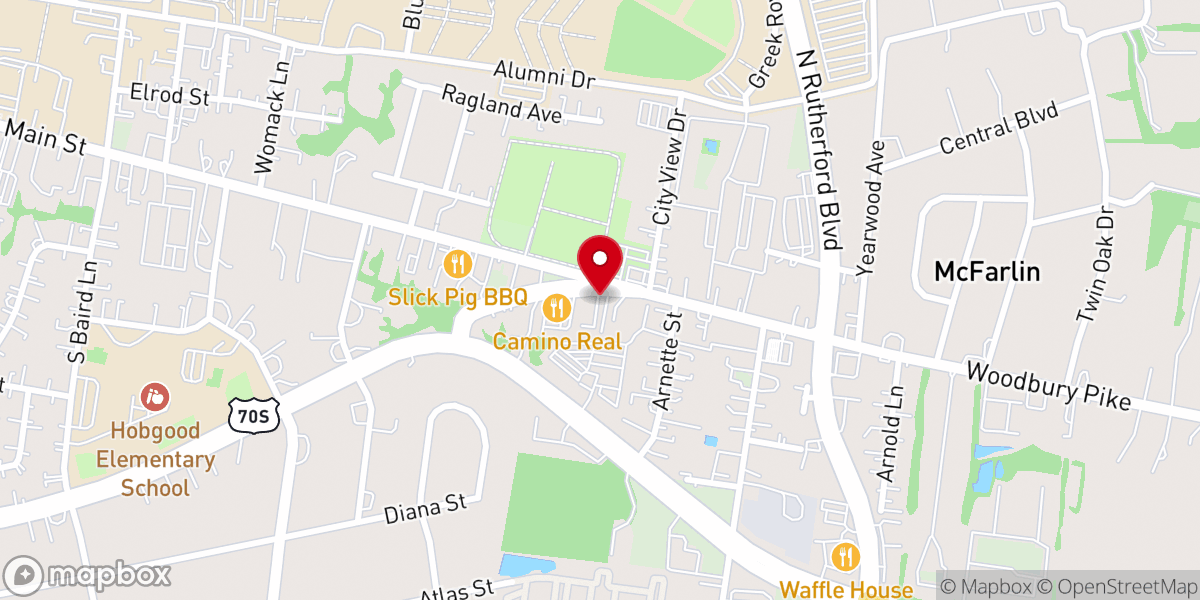 Map showing location of Blessing box at Real Life Community Church