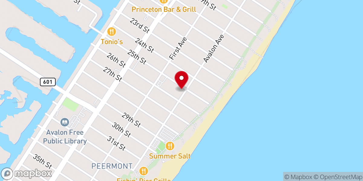 Map showing location of St. John by-the-Sea Episcopal Church