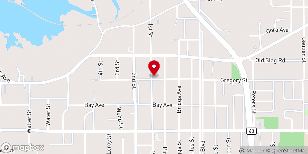 Map showing location of Emmanuel Assembly of God Church
