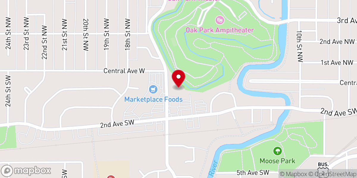 Map showing location of Eagles Wings Church