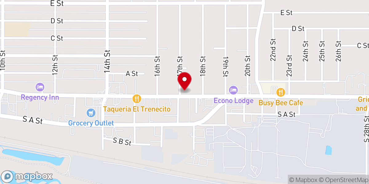 Map showing location of Casa de Dios Springfield, iglesia pentecostal upc