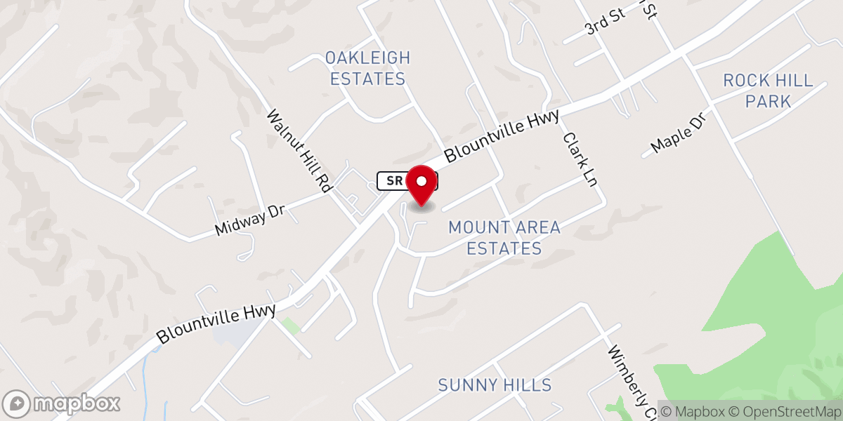 Map showing location of Aldersgate United Methodist