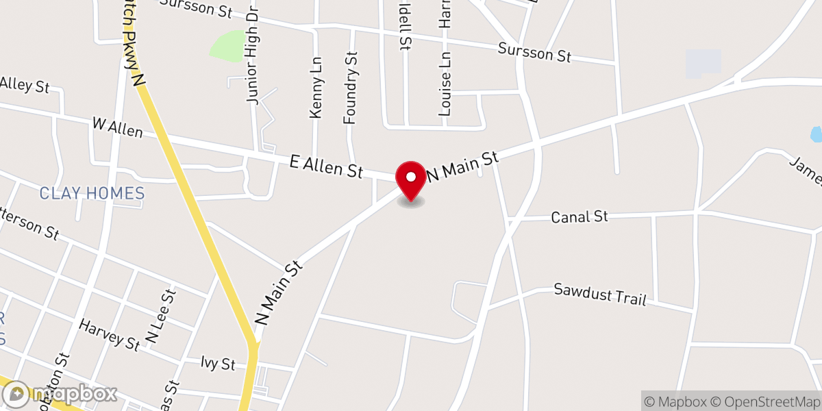 Map showing location of New Testament Church of Millen