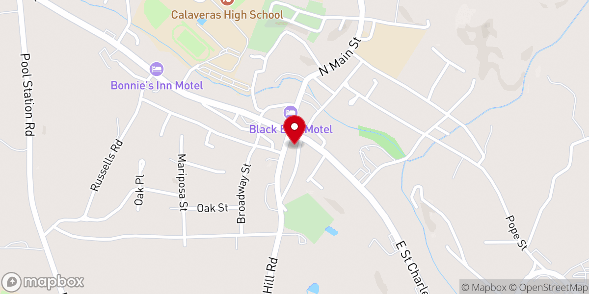 Map showing location of San Andreas Fire Department