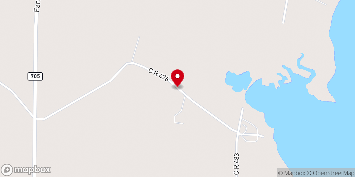Map showing location of Yellow Ridge Church