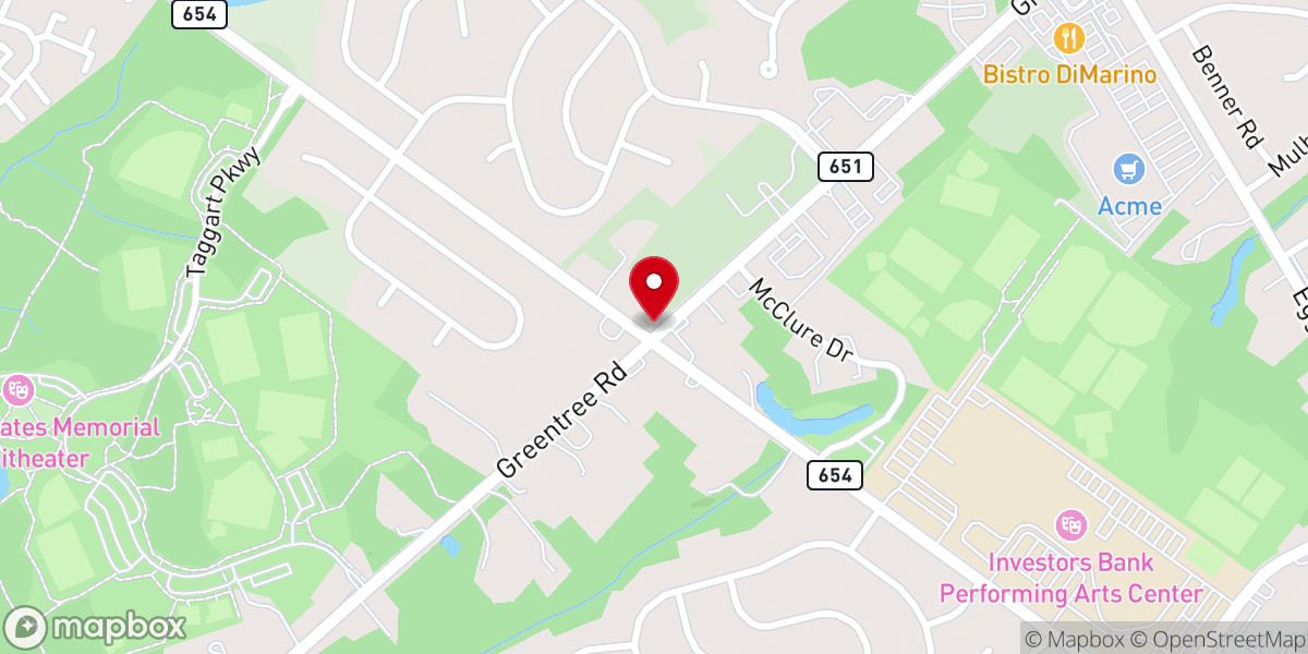 Map showing location of Bunker Hill Church