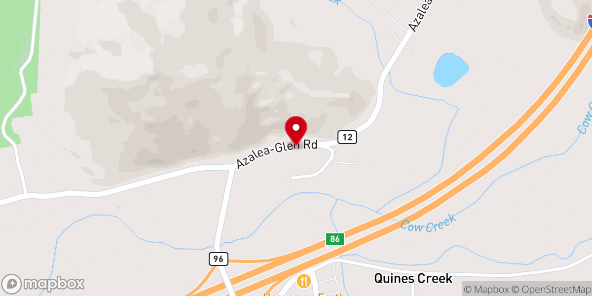 Map showing location of Azalea-Glen Christian Center