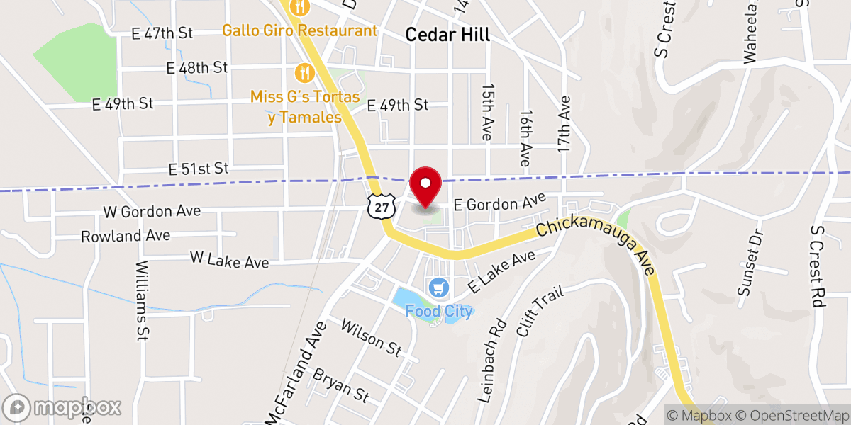 Map showing location of Mc Farland United Methodist