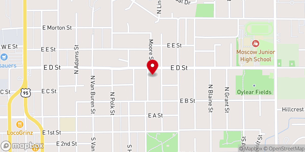 Map showing location of St. Mary's Catholic School