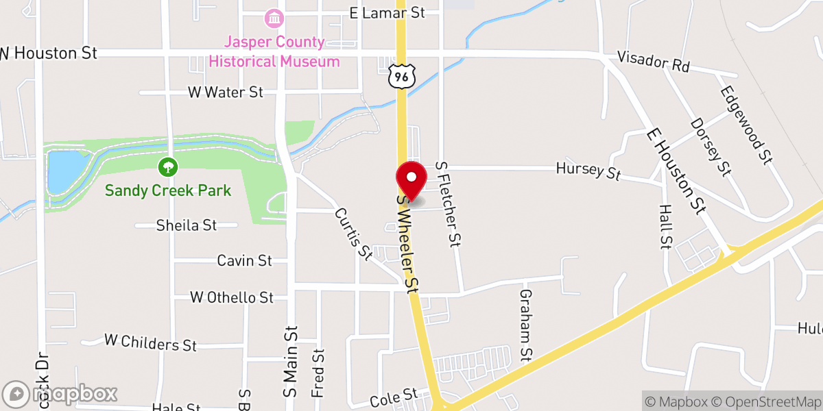 Map showing location of Living Word Worship Center