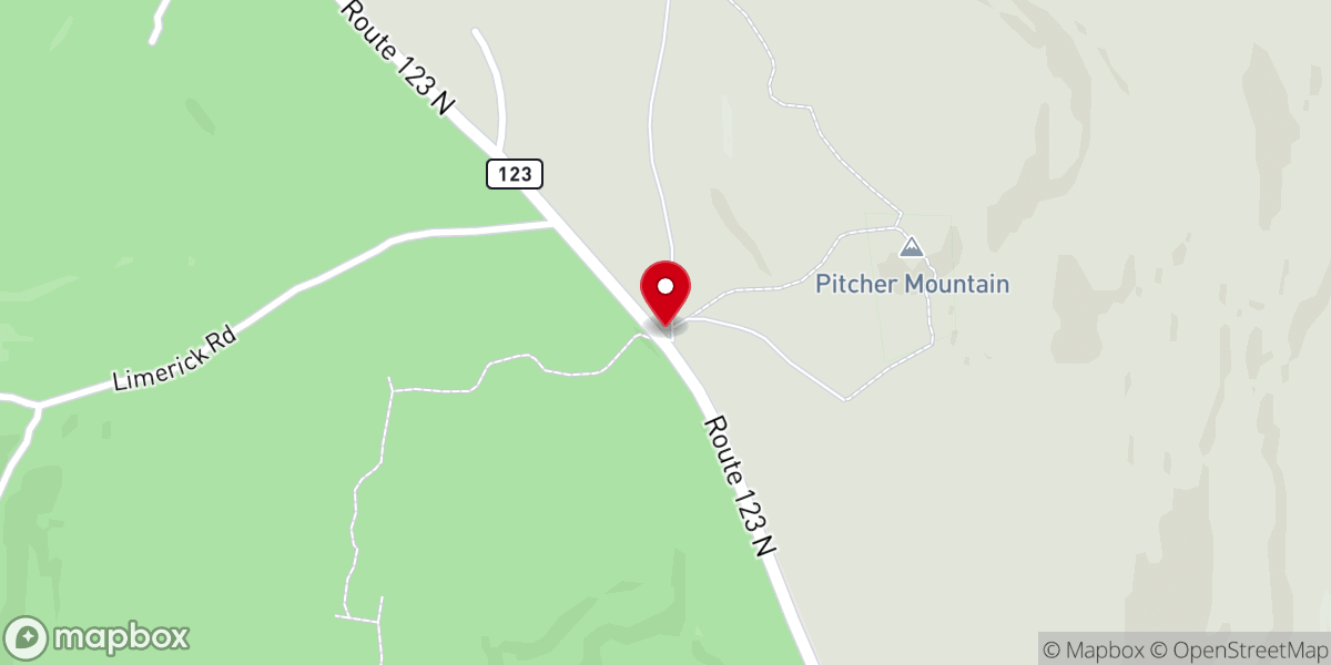 Map showing location of Pitcher Mountain Trailhead