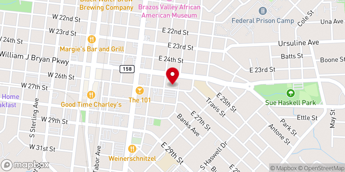 Map showing location of St. Joseph Catholic Church