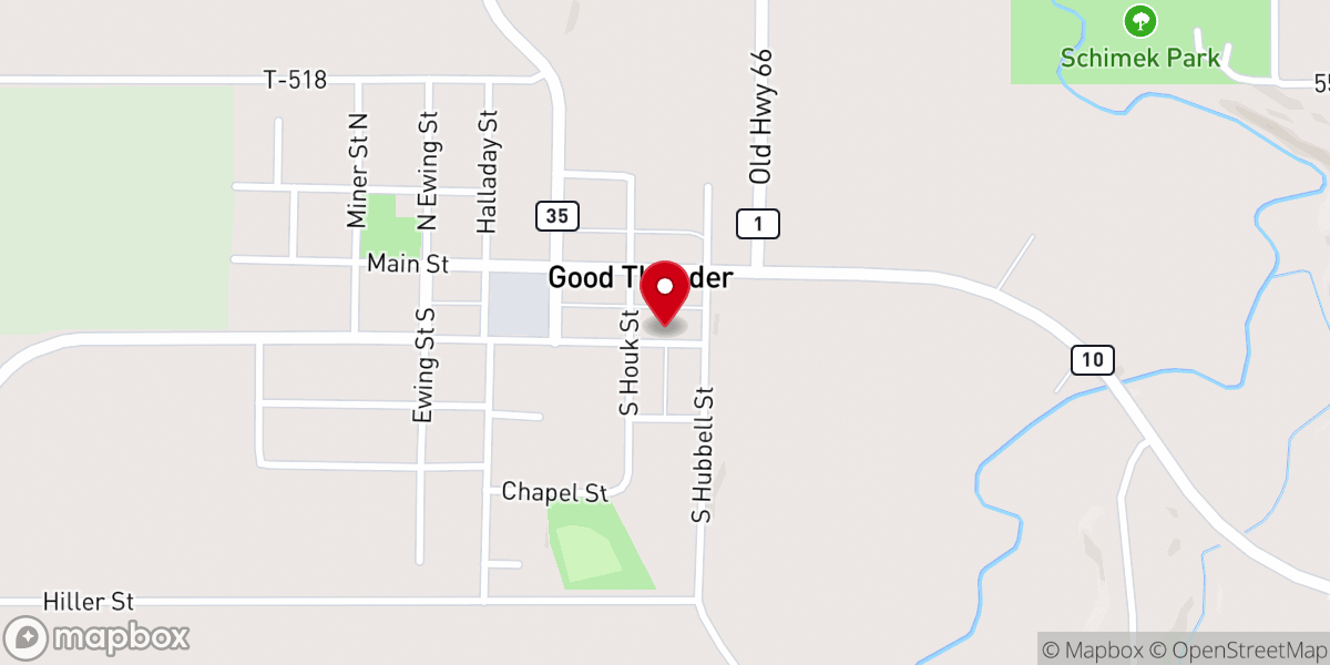 Map showing location of St John Lutheran Church MO Synod