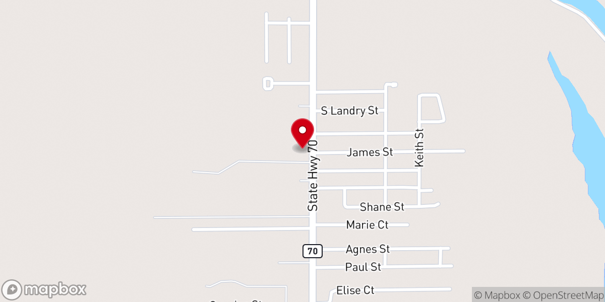 Map showing location of Landry's Seafood