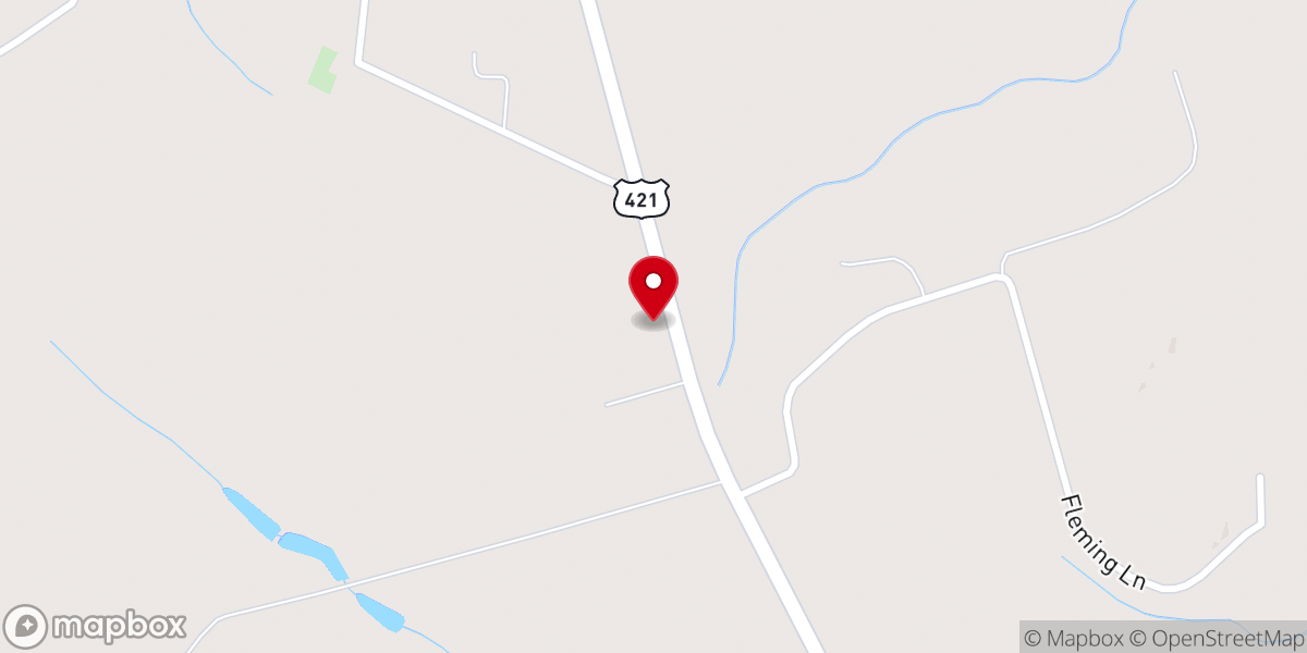 Map showing location of Native American Christian Ministries of the Carolinas