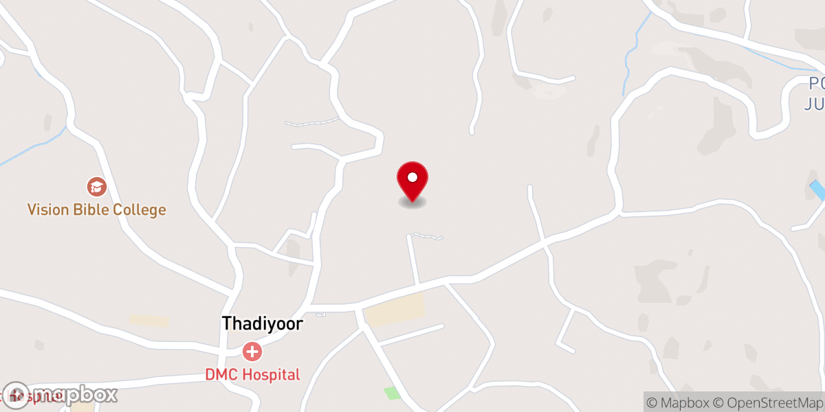 Map showing location of A.G GOSPEL CENTRE CHURCH, THADIYOOR